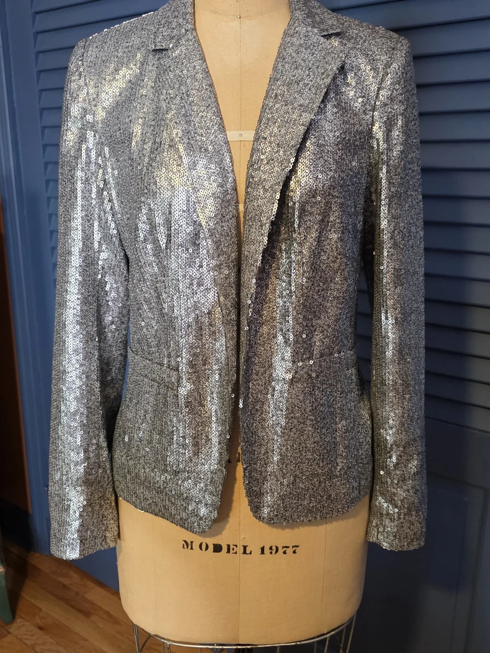 ✨ MICHAEL Michael Kors Silver Sequin Blazer Jacket -